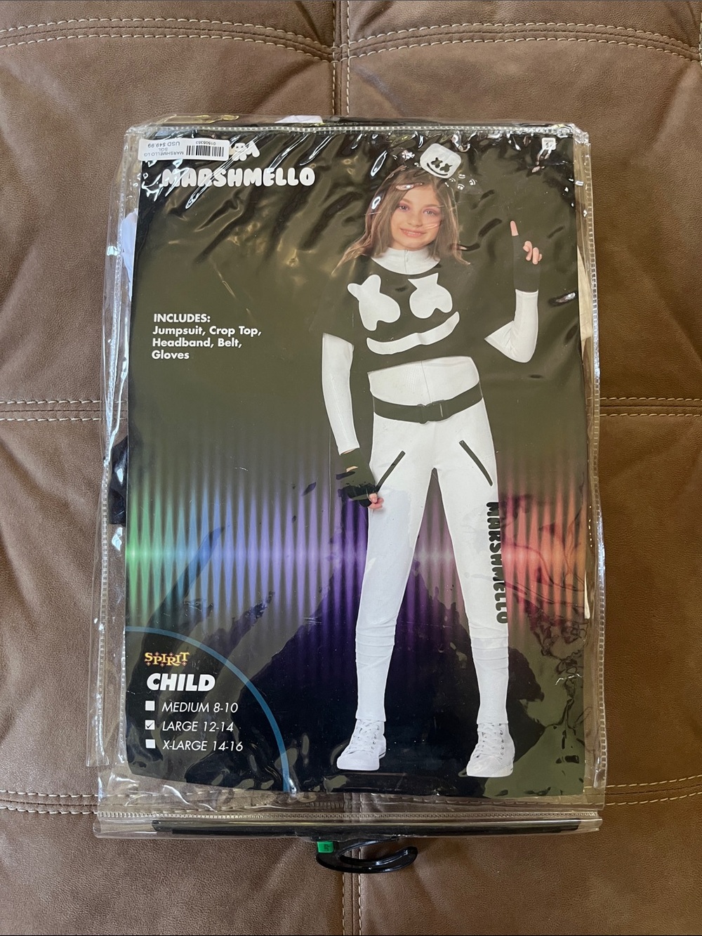 Spirit White & Black Marshmello Kids Costume - Jumpsuit with Accessories